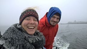 Windige Anfahrt zur Insel Windige Anfahrt zur Insel